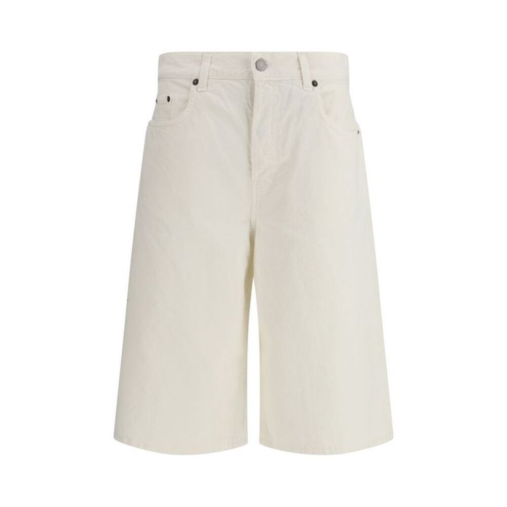 Haikure White Cotton Bermuda Women's Shorts